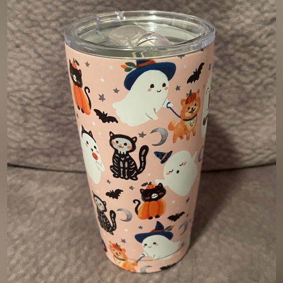 Clementine Paper Kitchen New Pink Halloween Clementine Cats Dogs Ghosts Steel Insulated
